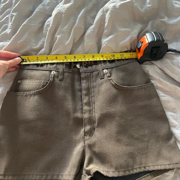 Fendi Brown Logo Waistband Denim Shorts - Picture 7 of 8